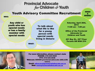 Youth Advisory Committee Recruitment