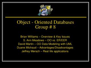 Object - Oriented Databases Group # 8