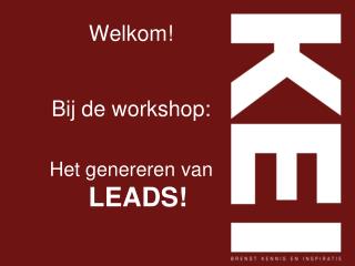 Welkom!