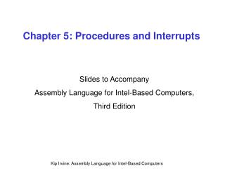 Chapter 5: Procedures and Interrupts