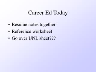 Career Ed Today