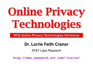 Online Privacy Technologies