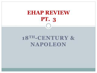 EHAP REVIEW PT. 3