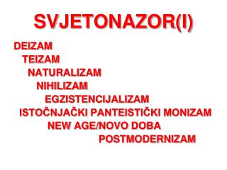 SVJETONAZOR(I)