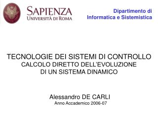 Dipartimento di Informatica e Sistemistica