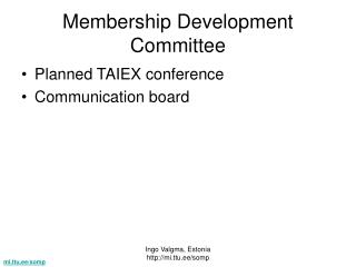 Membership Development Committee