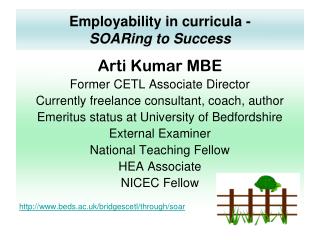 Employability in curricula - SOARing to Success