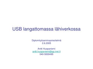 USB langattomassa lähiverkossa