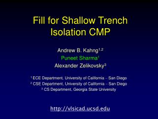 Fill for Shallow Trench Isolation CMP