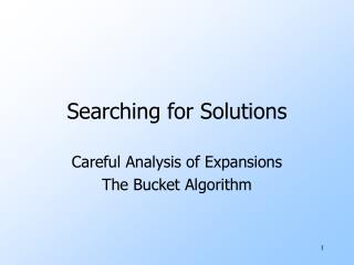 Searching for Solutions