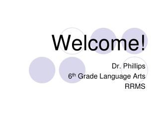 Welcome!