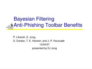 Bayesian Filtering Anti-Phishing Toolbar Benefits