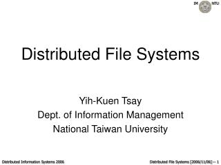 Distributed File Systems