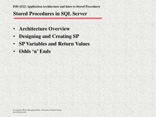 Stored Procedures in SQL Server