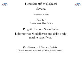 Liceo Scientifico O.Grassi Savona