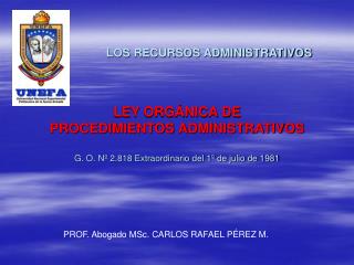 LOS RECURSOS ADMINISTRATIVOS