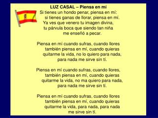 LUZ CASAL – Piensa en mí