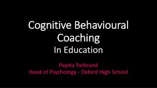 Cognitive Behavioural Coaching