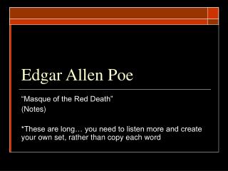 Edgar Allen Poe