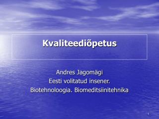 Kvaliteediõpetus