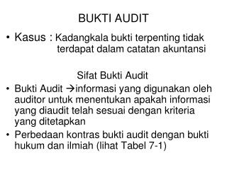 BUKTI AUDIT