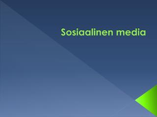 Sosiaalinen media