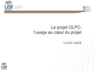 Le projet OLPC: l’usage au cœur du projet