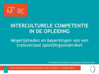 Interculturele competentie in de opleiding