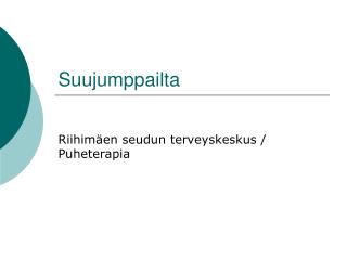 Suujumppailta