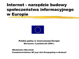 Internet - narzędzie budowy społeczeństwa informacyjnego w Europie