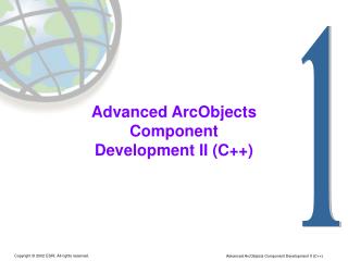 Advanced ArcObjects Component Development II (C++)