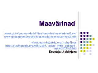 Maavärinad