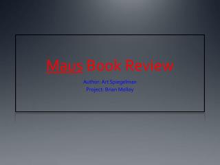 Maus Book Review