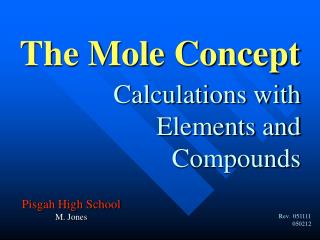 Calculations with Elements and Compounds