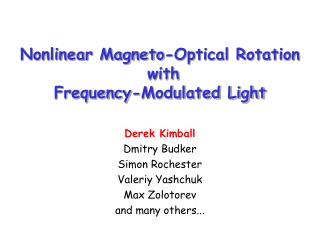 Nonlinear Magneto-Optical Rotation with Frequency-Modulated Light