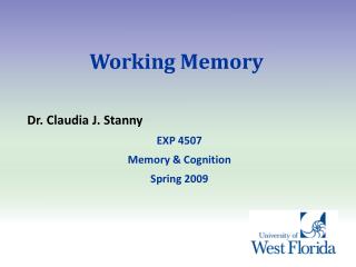 Working Memory