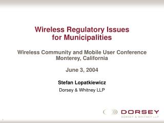 Stefan Lopatkiewicz Dorsey &amp; Whitney LLP