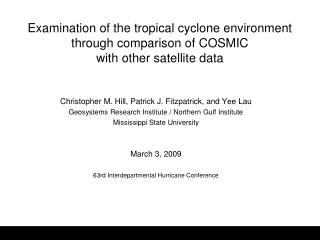 Christopher M. Hill, Patrick J. Fitzpatrick, and Yee Lau