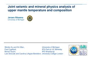 Joint seismic and mineral physics analysis of upper mantle temperature and composition