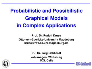 Probabilistic and Possibilistic Graphical Models in Complex Applications