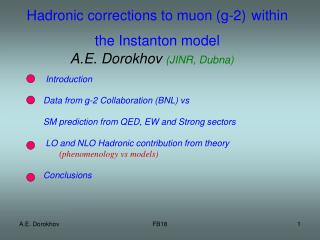 Hadronic corrections to muon (g-2) within the Instanton model