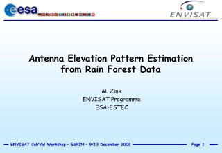 Antenna Elevation Pattern Estimation from Rain Forest Data