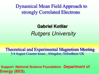 Theoretical and Experimental Magnetism Meeting