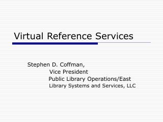 Virtual Reference Services