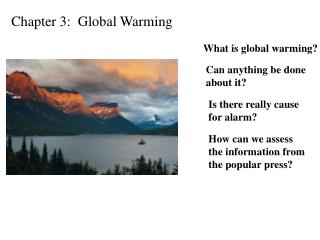 Chapter 3: Global Warming