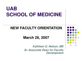 UAB SCHOOL OF MEDICINE