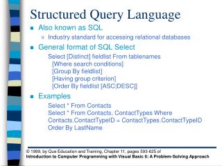 Structured Query Language