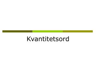 Kvantitetsord