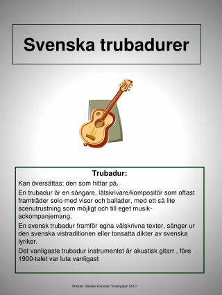 Svenska trubadurer