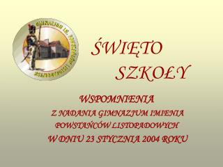 ŚWIĘTO SZKOŁY